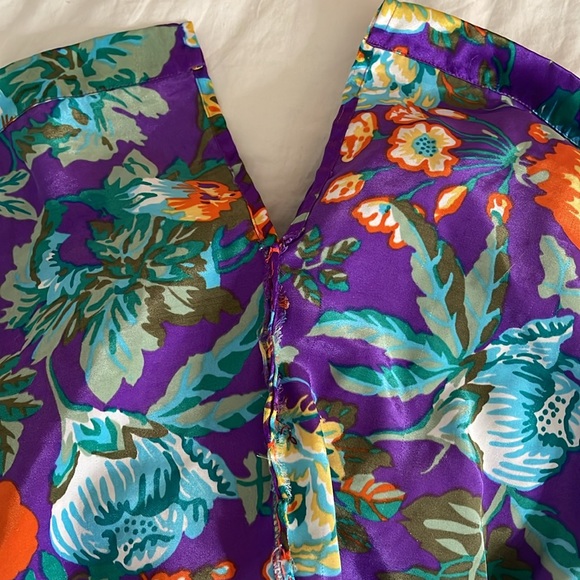 VINTAGE GOLD LABEL VICTORIA’S SECRET SATIN SHORT SLEEVE NIGHTSHIRT 80s 90s - Picture 4 of 6